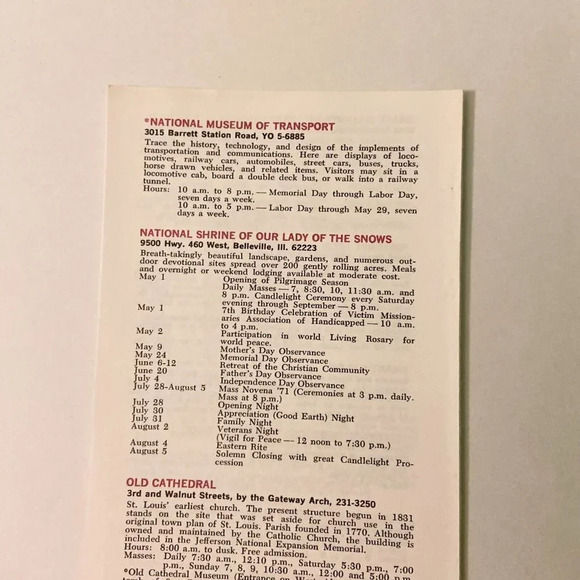 Vintage Summer 1971 Surprising St Louis Missouri Brochure Pamphlet Souvenir - Picture 3 of 13